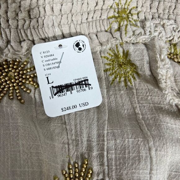 FREE PEOPLE BEACH ROCKER EMBELLISHED HAREM PANTS NWT LARGE - Picture 9 of 9